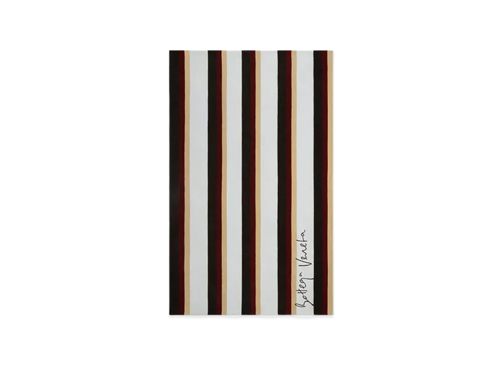 Bottega Veneta Stripe Jacquard Beach Towel "Cloud/Fondente/Lava"