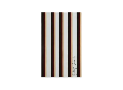 Bottega Veneta Stripe Jacquard Beach Towel "Cloud/Fondente/Lava"