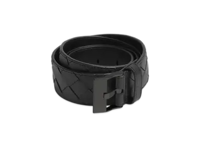 Bottega Veneta Watch Buckle Belt "Black/Nero Opaco"