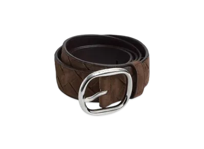 Bottega Veneta Intrecciato Belt "Fondente"