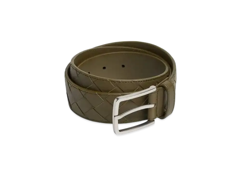 Bottega Veneta Intrecciato Belt "Mustard"