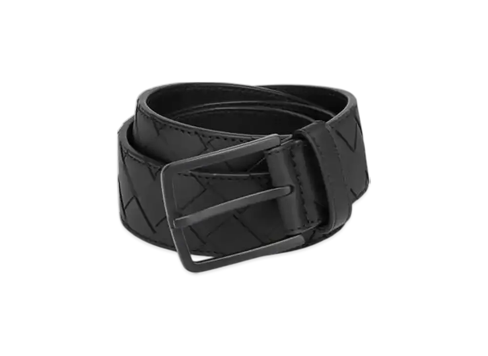 Bottega Veneta Intrecciato Belt "Nero"