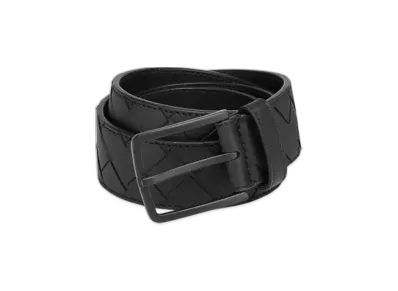 Bottega Veneta Intrecciato Belt "Nero"