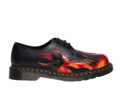 Dr.Martens 1461 Flame 3-Eye Shoes "Black/Vibrant Red/DMS Yellow"