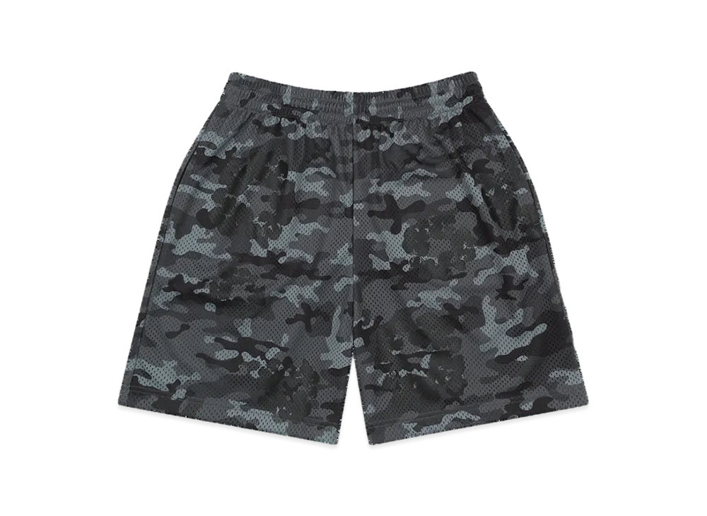 DENIM TEARS Camo Cotton Wreath Mesh Shorts "Black"