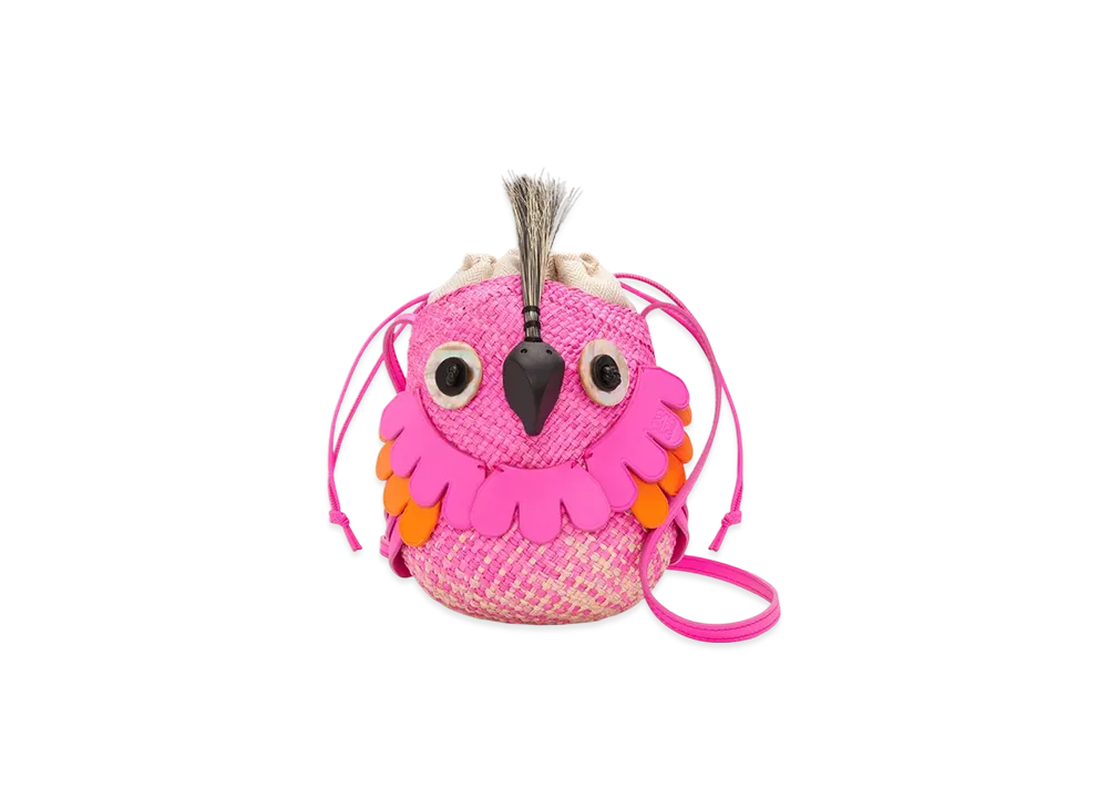 LOEWE Bird Bag "Natural/Fuchsia"