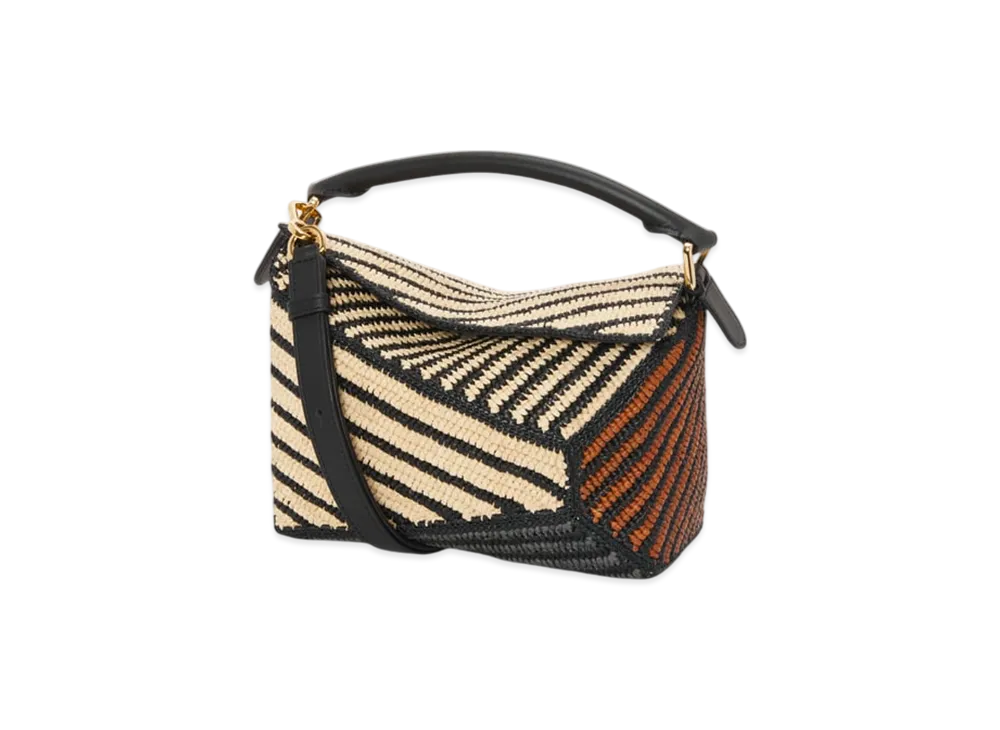 LOEWE Puzzle Edge Bag Small "Natural/Honey Gold"