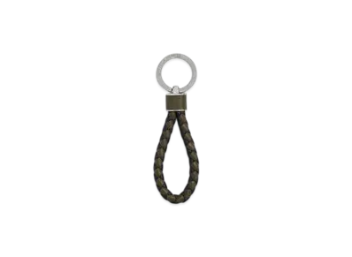 Bottega Veneta Intreccio Key Ring "Abyss/Cypress"