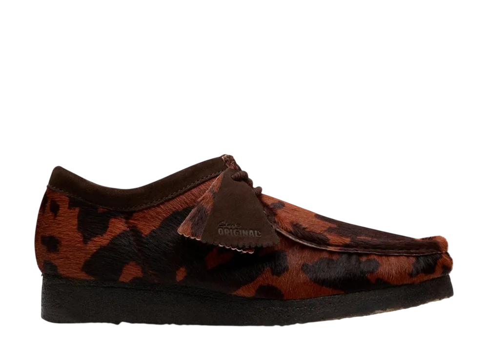 Clarks Wallabee "Brown Cow Print"