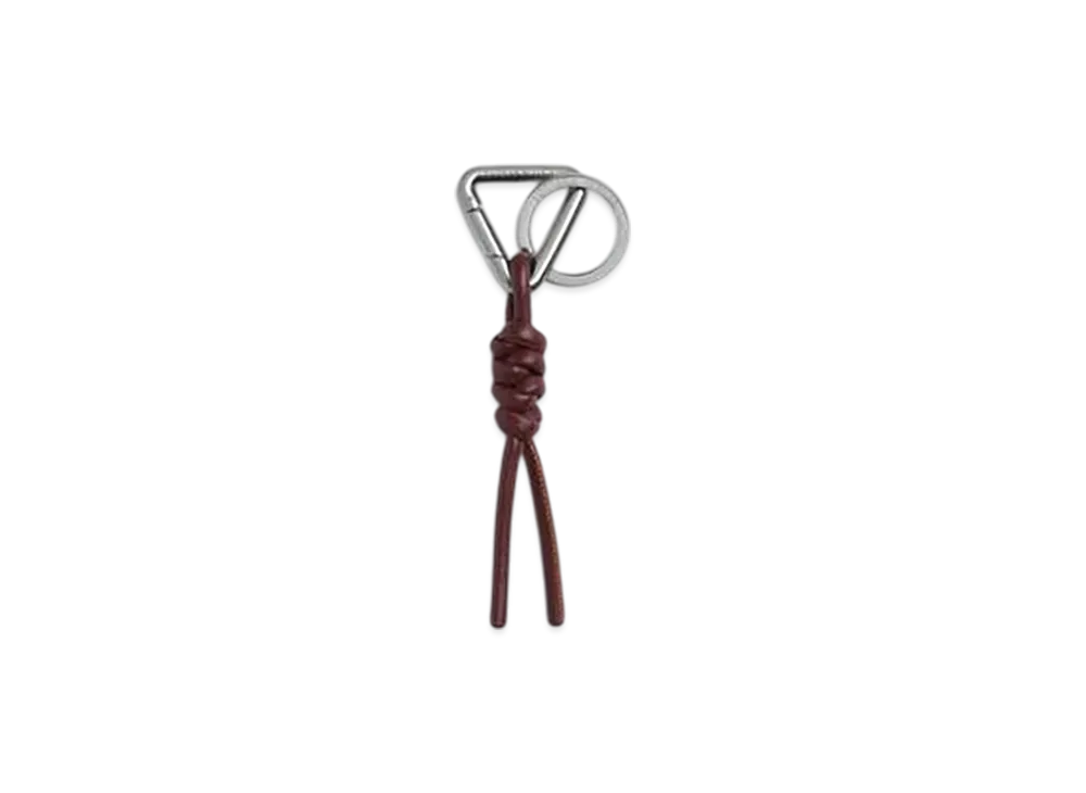 Bottega Veneta Triangle Key Ring "Madder Brown"