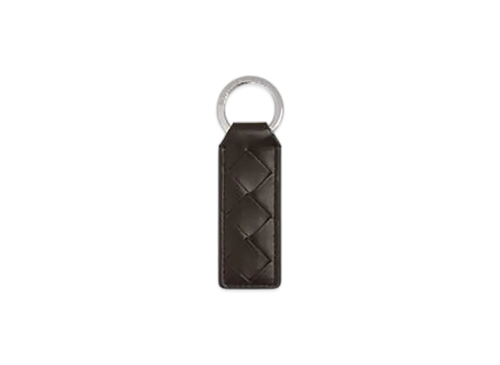 Bottega Veneta Tab Key Ring "Fondente"