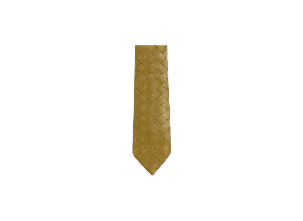 Bottega Veneta Intrecciato Leather Tie "Limonite"