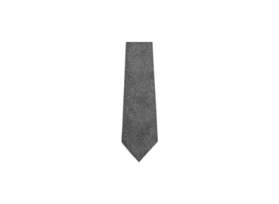 Bottega Veneta Light Wool Flannel Tie "Grey Melange"