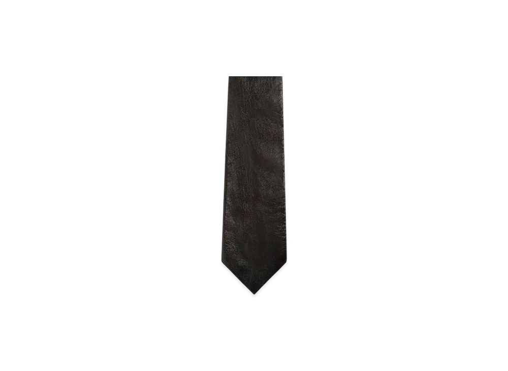 Bottega Veneta Shiny Leather Tie "Kale"