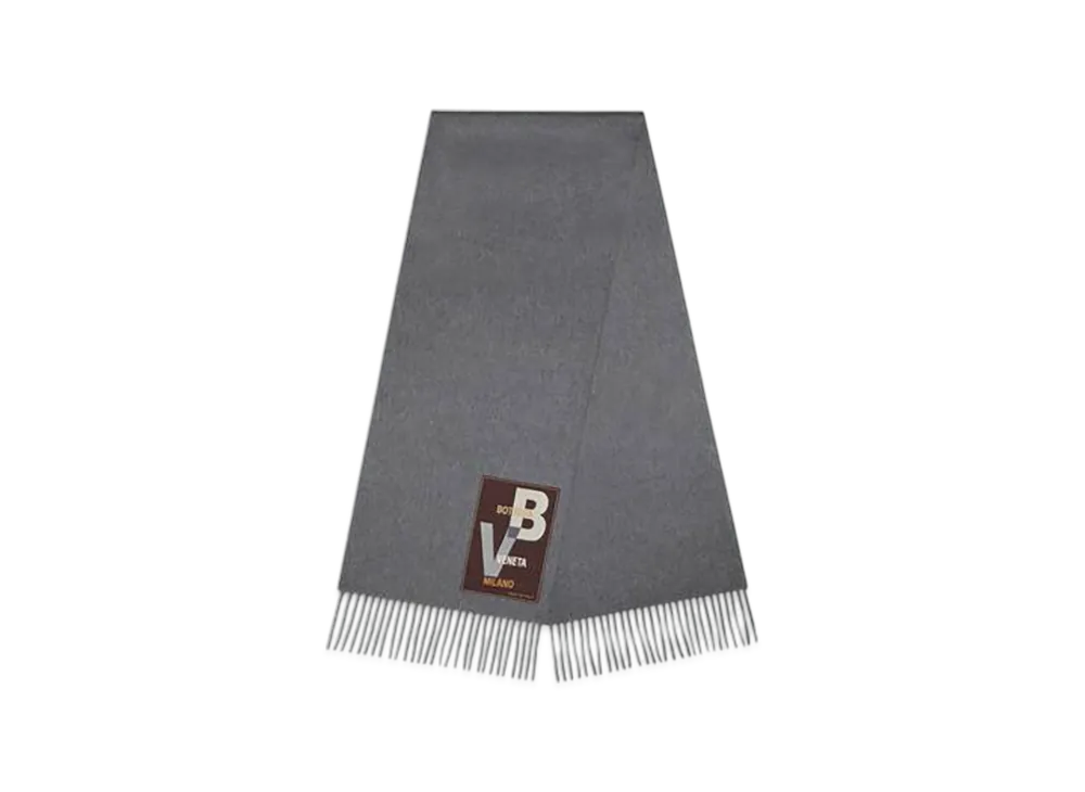 Bottega Veneta Cashmere Scarf "Grey Melange"