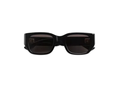 Bottega Veneta Intrecciato Square Sunglasses "Black/Gray"