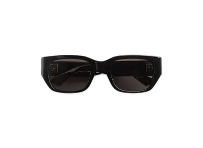 Bottega Veneta Intrecciato Square Sunglasses "Black/Gray"