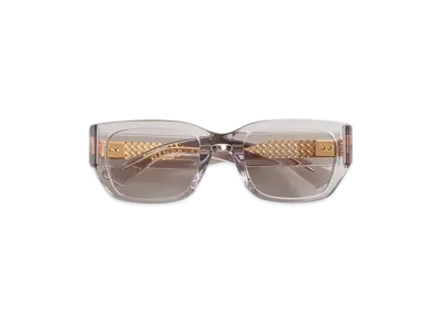 Bottega Veneta Intrecciato Square Sunglasses "Gray"