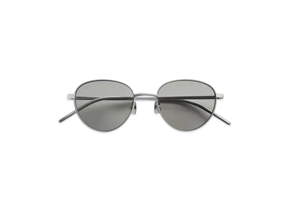 Bottega Veneta Intrecciato Panthos Sunglasses "Silver/Gray"