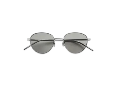 Bottega Veneta Intrecciato Panthos Sunglasses "Silver/Gray"