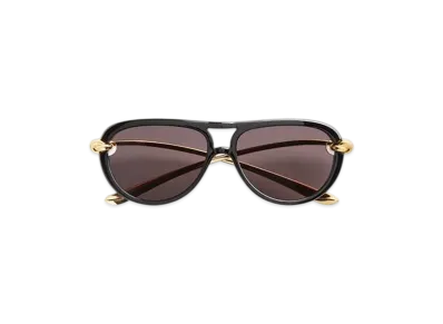Bottega Veneta Knot Aviator Sunglasses "Black/Gray"