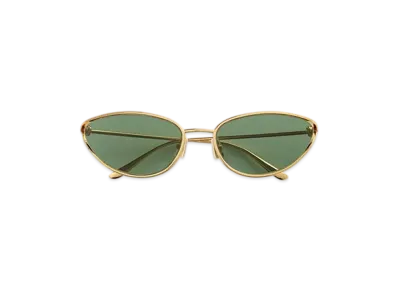 Bottega Veneta Knot Cat Eye Sunglasses "Gold/Green"