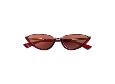 Bottega Veneta Classic Cat Eye Sunglasses "Red/Brown"