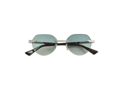 Bottega Veneta Glayz Rimless Sunglasses "Silver/Green"