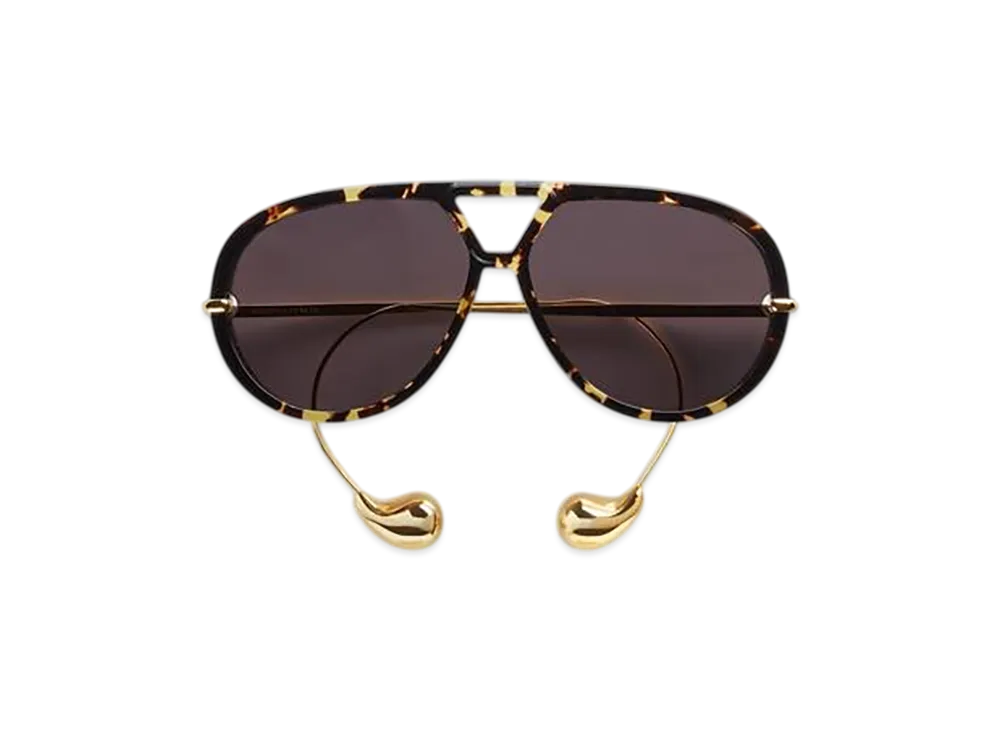 Bottega Veneta Drop Aviator Sunglasses "Havana/Gray"