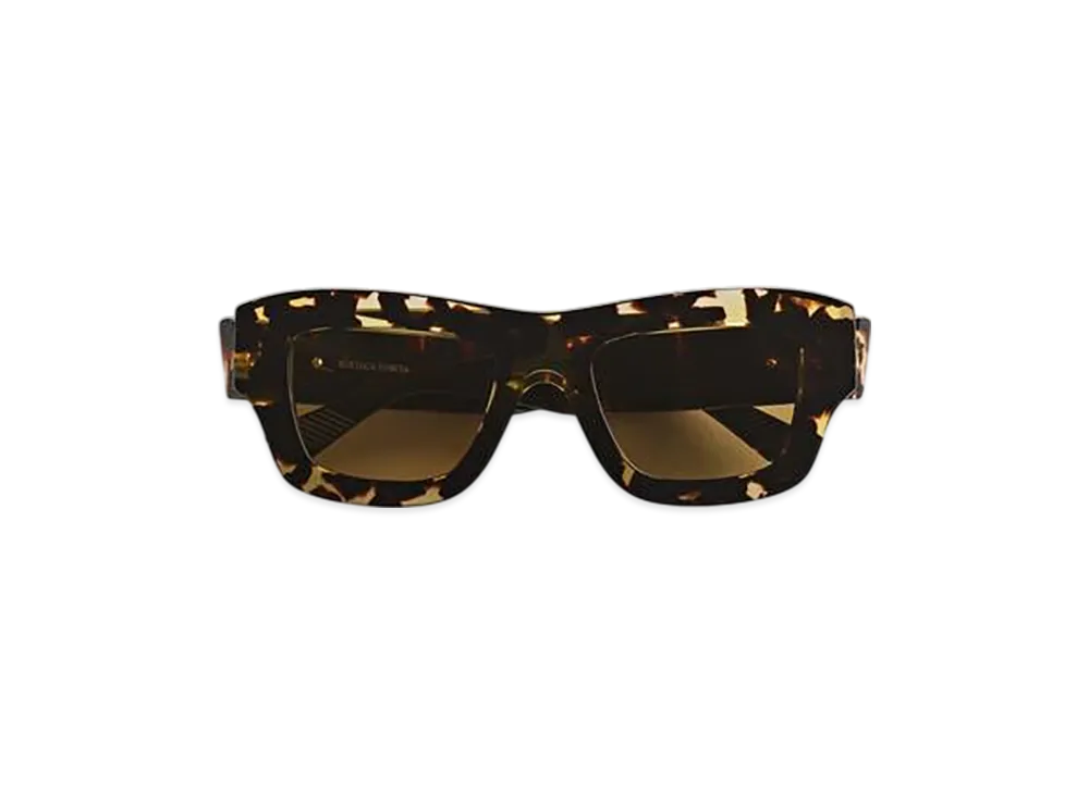 Bottega Veneta Ultrathin Squared Sunglasses "Havana/Brown"