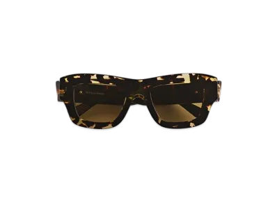 Bottega Veneta Ultrathin Squared Sunglasses "Havana/Brown"
