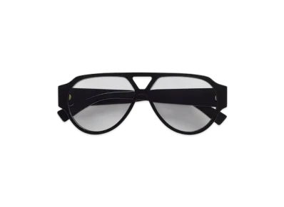 Bottega Veneta Soft Pilot Sunglasses "Black/Transparent"