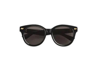Bottega Veneta Dizzy Round Sunglasses "Black/Gray"