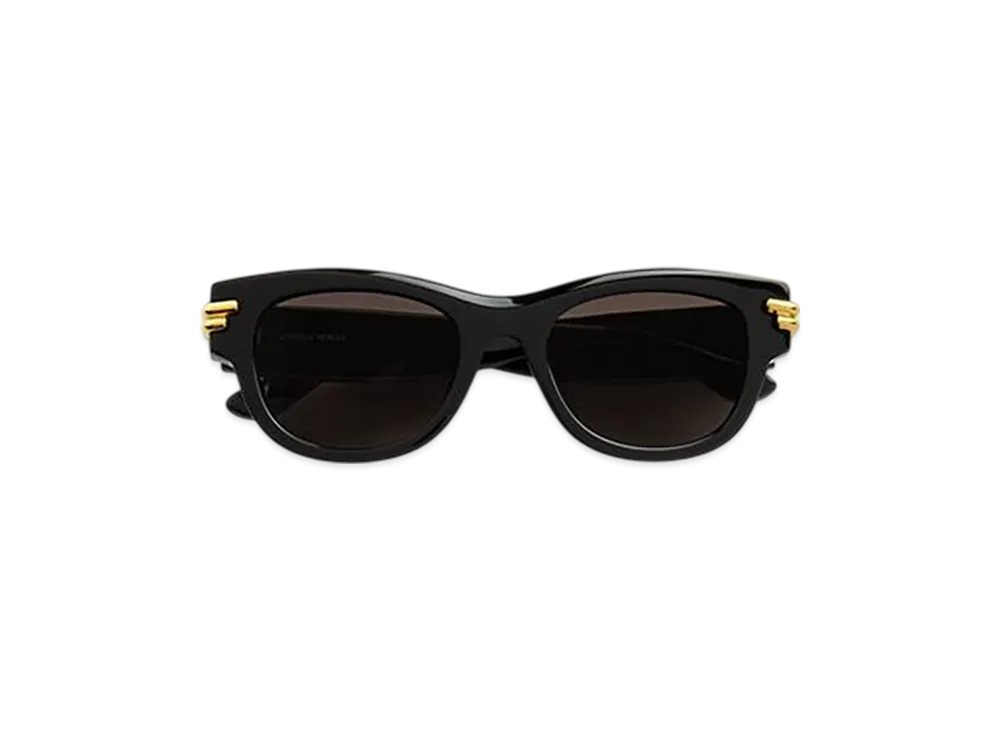 Bottega Veneta Mitre Square Sunglasses "Black/Gray"