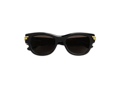Bottega Veneta Mitre Square Sunglasses "Black/Gray"