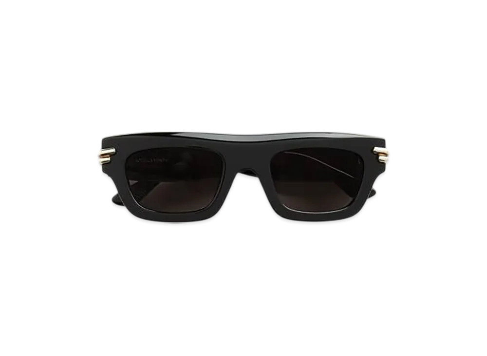 Bottega Veneta Mitre Square Sunglasses "Black/Gray"
