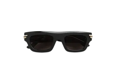 Bottega Veneta Mitre Square Sunglasses "Black/Gray"