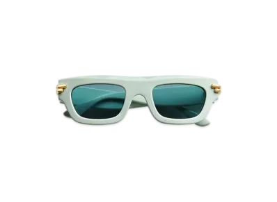 Bottega Veneta Mitre Square Sunglasses "Green"