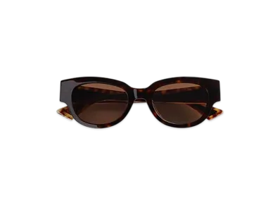 Bottega Veneta Tri-Fold Square Sunglasses "Havana/Brown"