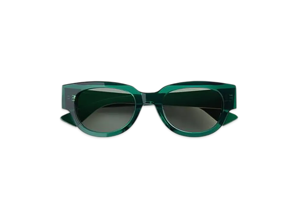 Bottega Veneta Tri-Fold Square Sunglasses "Green/Green"