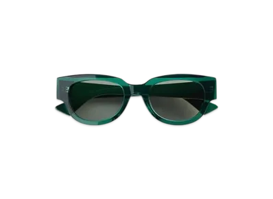 Bottega Veneta Tri-Fold Square Sunglasses "Green/Green"