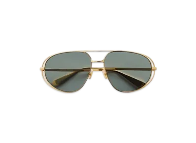 Bottega Veneta Classic Aviator Sunglasses "Gold/Green"