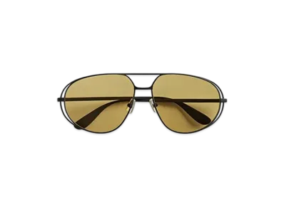 Bottega Veneta Classic Aviator Sunglasses "Black/Yellow"