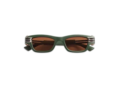 Bottega Veneta Bolt Squared Sunglasses "Green/Copper"