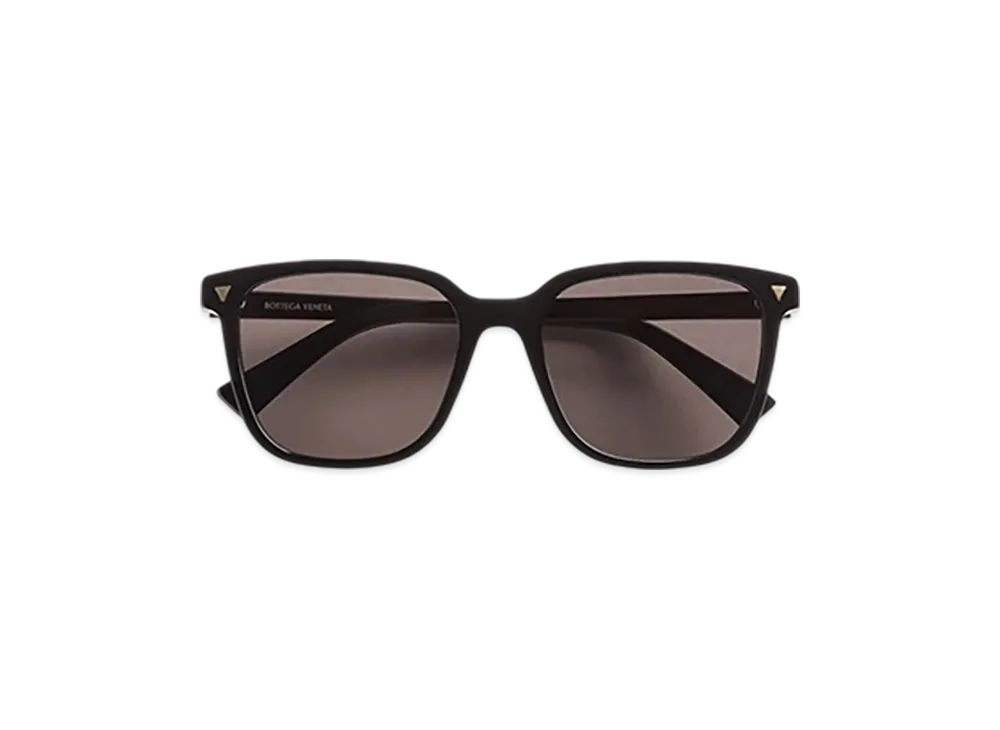 Bottega Veneta Soft Recycled Acetate Square Sunglasses "Black/Gray"