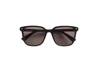 Bottega Veneta Soft Recycled Acetate Square Sunglasses "Black/Gray"