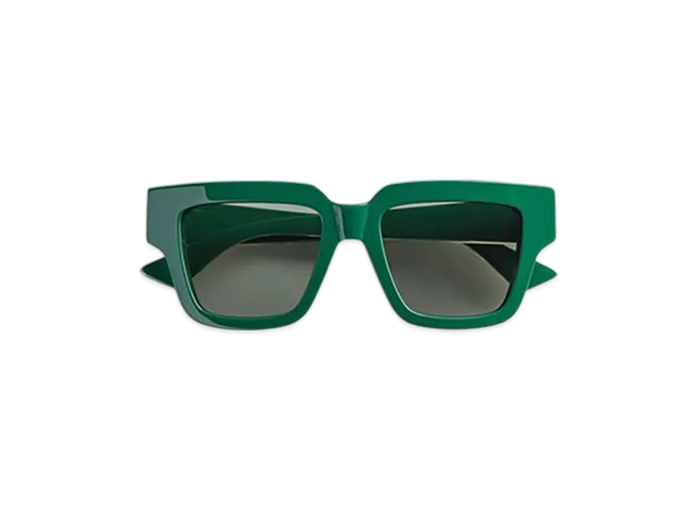 Bottega Veneta Tri-Fold Square Sunglasses "Green/Green"