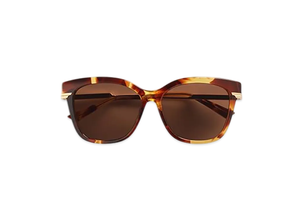Bottega Veneta Classic Square Sunglasses "Havana/Gold/Brown"