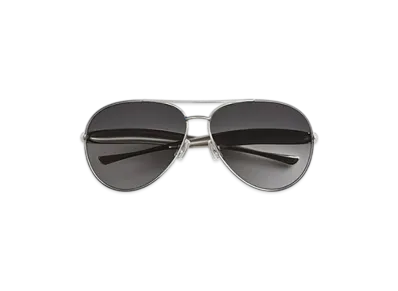 Bottega Veneta Sardine Aviator Sunglasses "Silver/Silver/Gray"