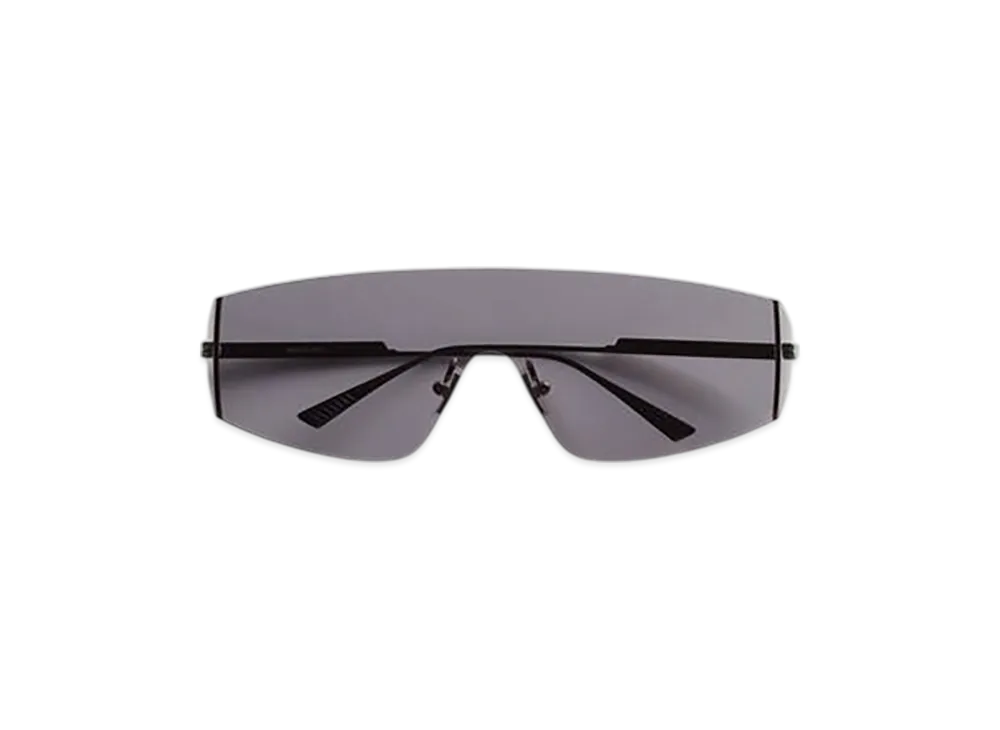 Bottega Veneta Futuristic Shield Sunglasses "Black/Black/Smoke"